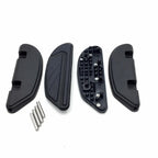 Black Airflow Passenger Footboard Kit for Harley Dyna (2006–Present), Softail (2000–Present)