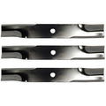 Set of 3 Lawn Mower Blades 1010168 for MTD Cub Cadet White 50" (Fits 01010168)