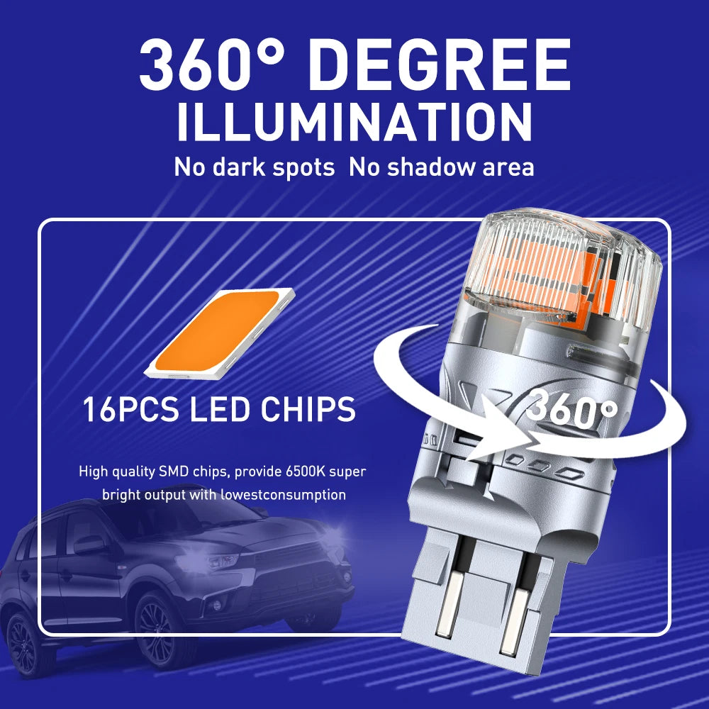 2X CANBUS Amber LED Turn Signal Light Bulb for [Make Model] ([YYYY–YYYY])