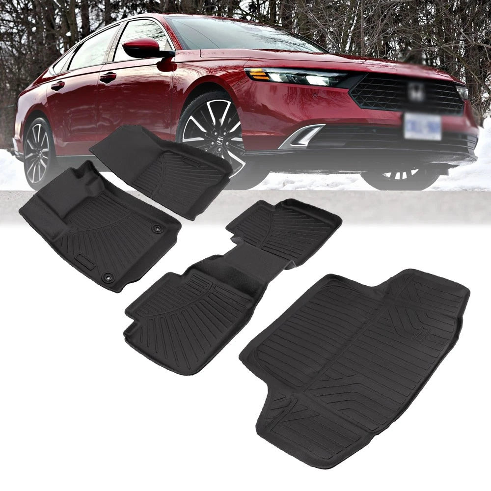 All-Weather TPE Rubber Floor Mats & Cargo Liner for Honda Accord (2023–2025)