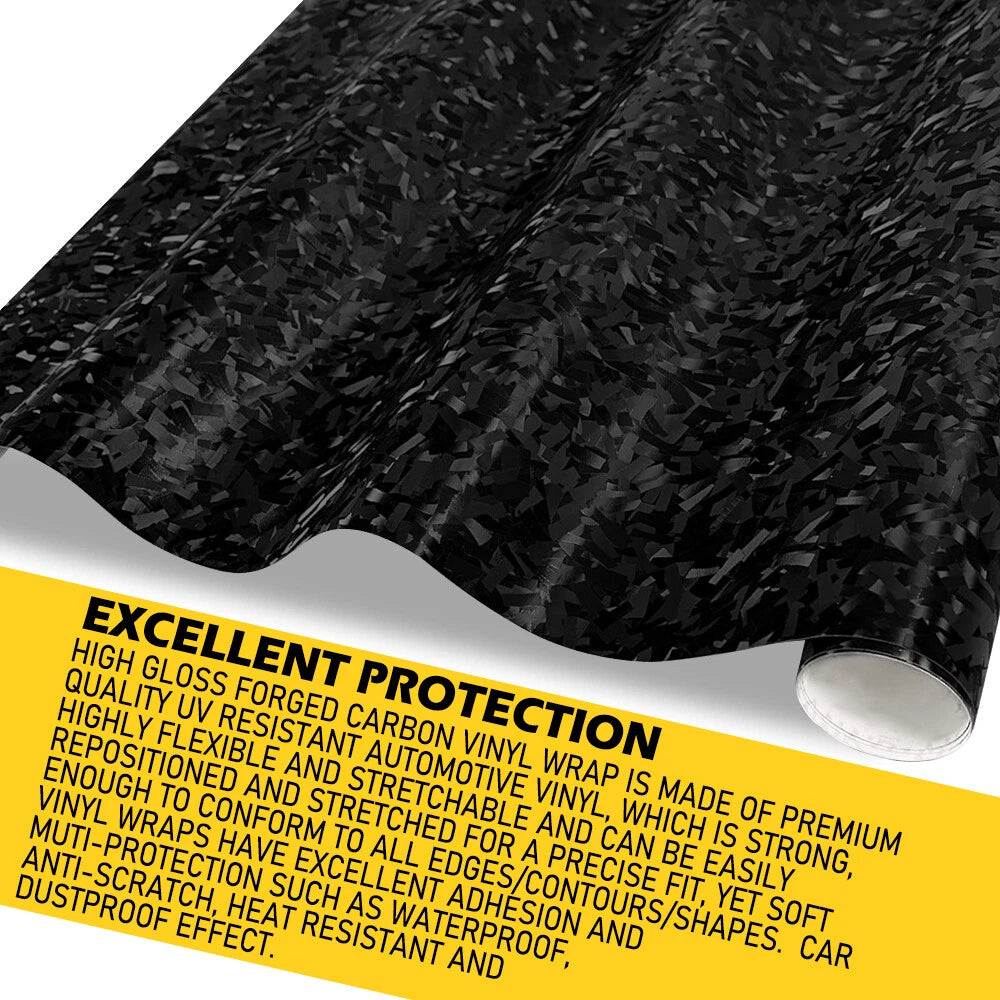 Carbon Fiber Vinyl Wrap Roll for Car Interior (59in x 11.8in)