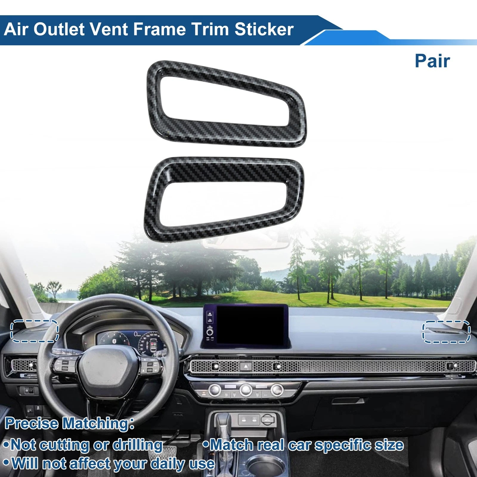 Center Console Air Vent Cover Trim Kit   1 Pair