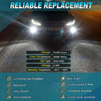 Super Bright White H10 9145 Projector Lens LED Bulbs for Fog Driving (2018-2024)