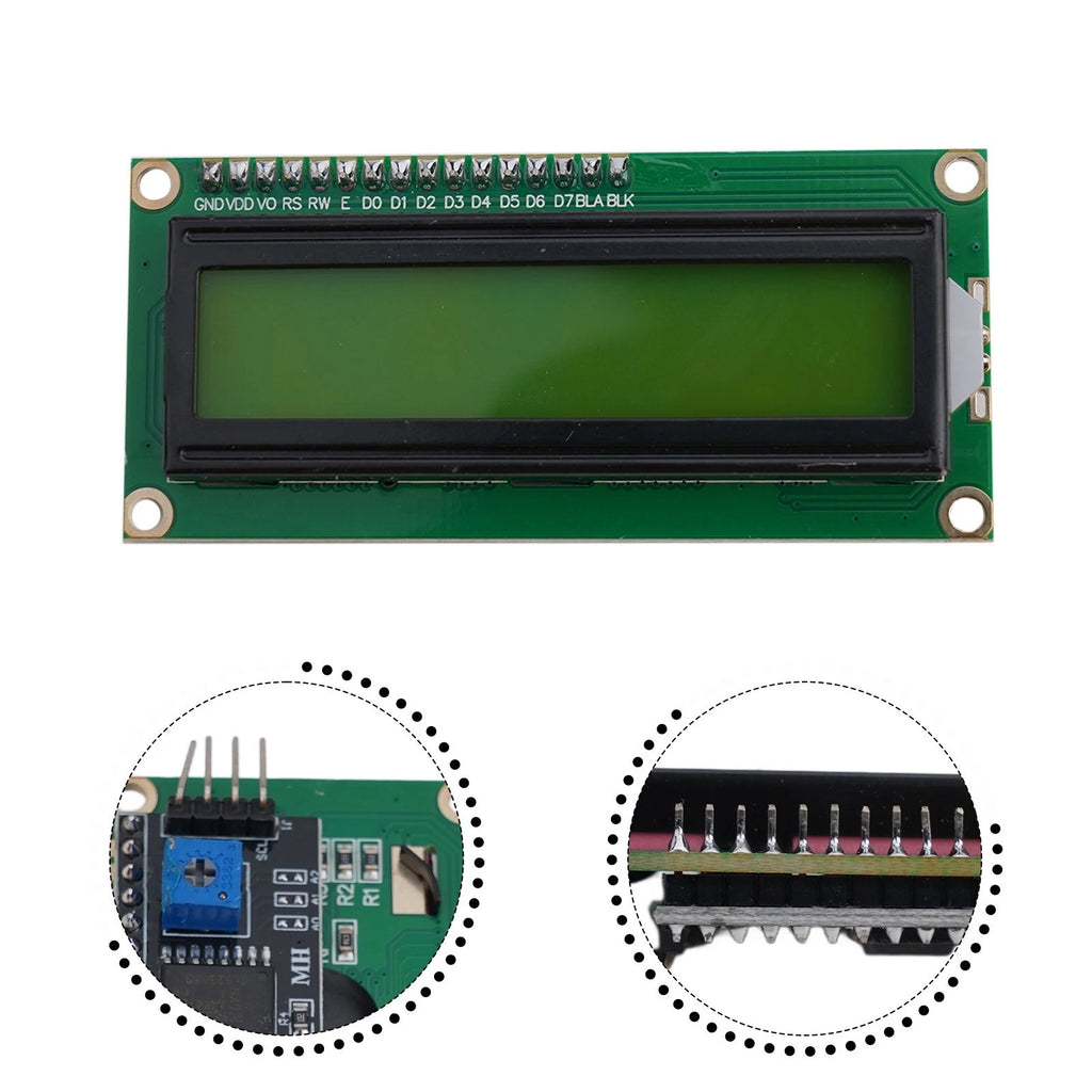 LCD Module Display with Contrast Adjustment for BlueYellow Green