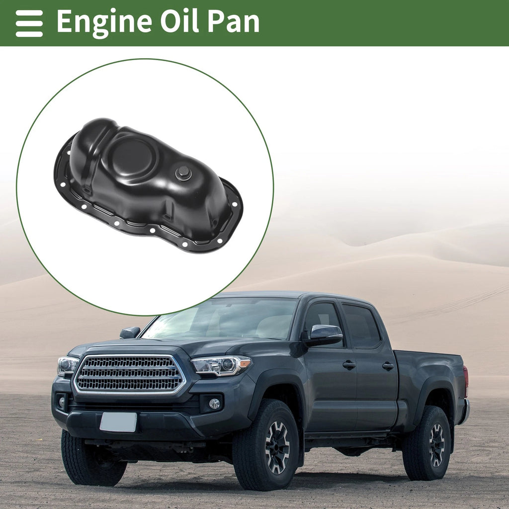 1 Pc Engine Oil Pan No.1210231010 for Toyota Tacoma (2006–2013) Iron Black