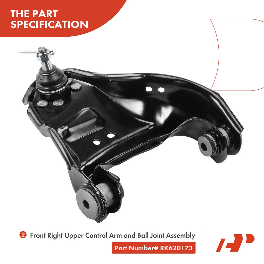 6X Control Arm with Ball Joint & Tie Rod End for Chevy Blazer (1995-2005)