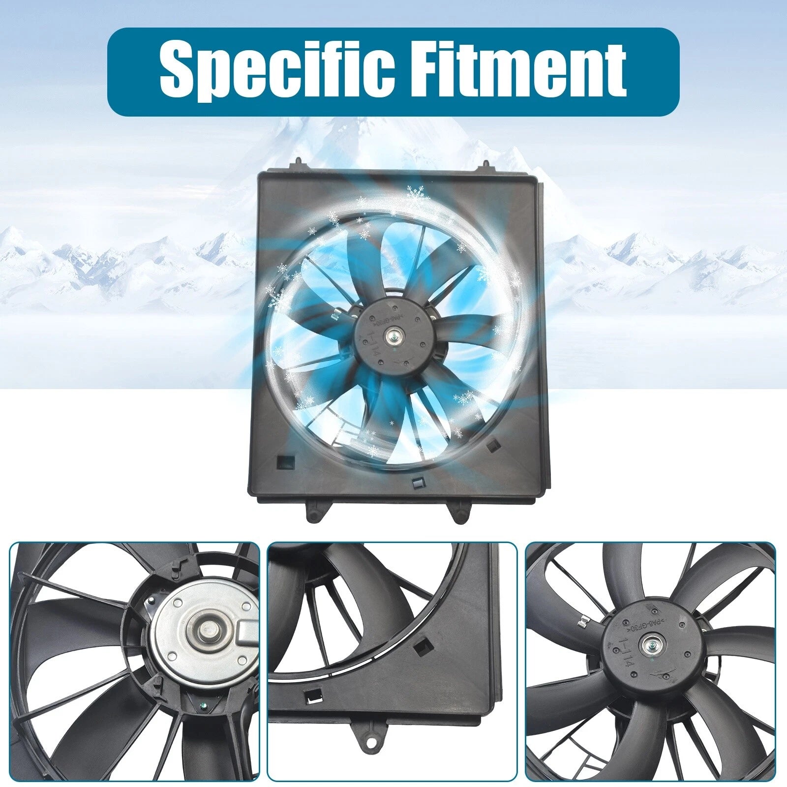 Passenger Side Radiator Cooling Fan Assembly for Honda Odyssey (2011–2017)