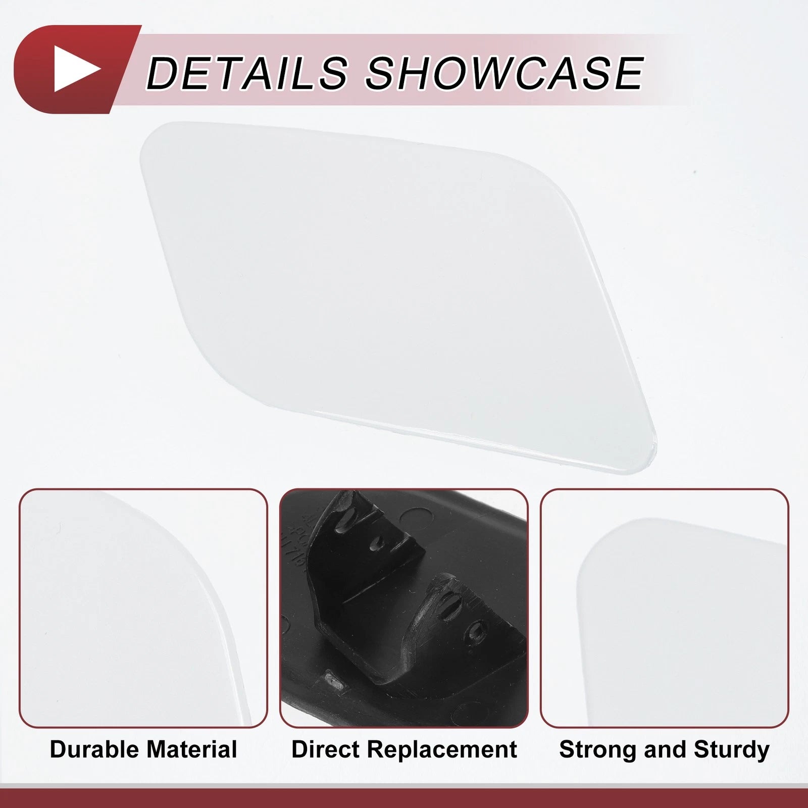 Front Right Washer Nozzle Cover Cap for Audi Q7 (2010–2015) 1 Pcs White