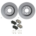 Set of 2 Hella Rear Rotors & Akebono EURO Ceramic Brake Pads for Audi A6