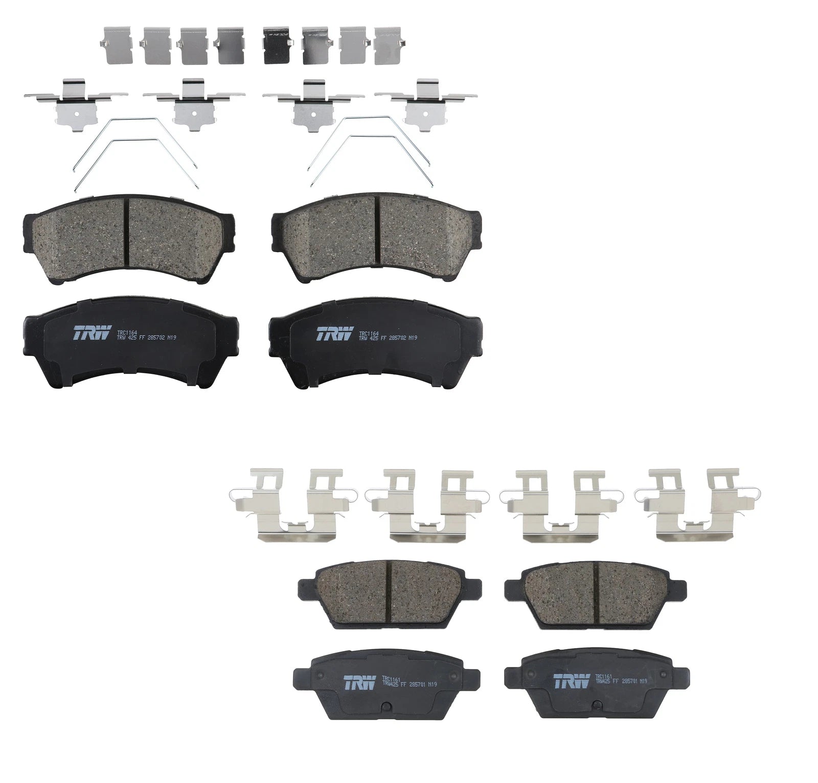 Set of 4 TRW Pro Ceramic Brake Pads for Ford Lincoln Mazda Mercury