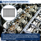 Cylinder Head Bolt Set for Honda CR-V 1.8L L4 (1997–2001) No.HBK215