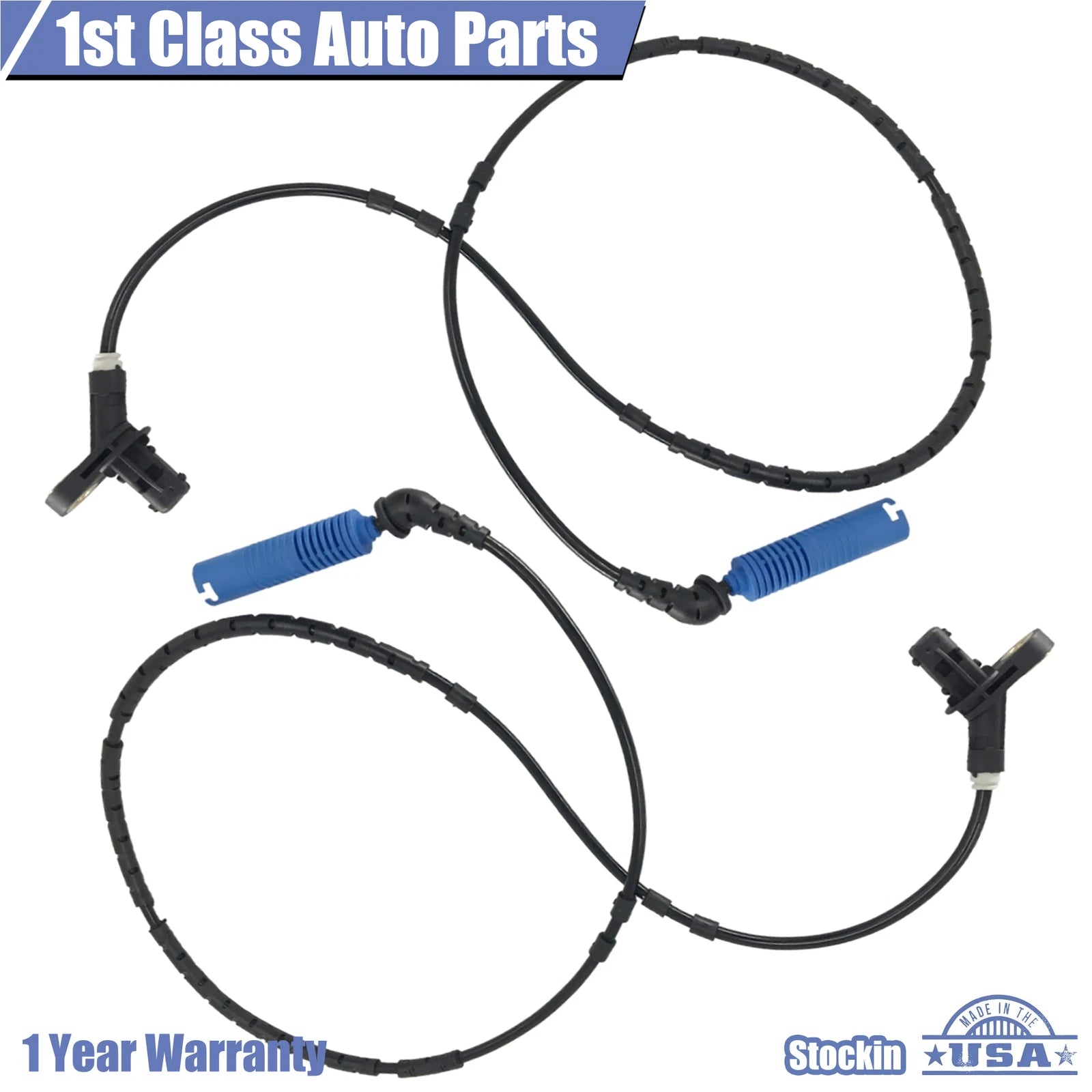 Set of 2 ABS Wheel Speed Sensors for BMW 325i 325Ci 330Ci M3 (2001–2006)