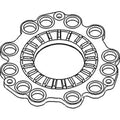 Front PTO Plate with Fins for John Deere 500 500A 500B 50C 3010 (R41342)