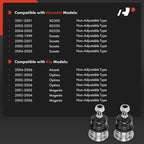 2X Front Upper Ball Joints for Hyundai Sonata, Kia Optima (1998–2006)