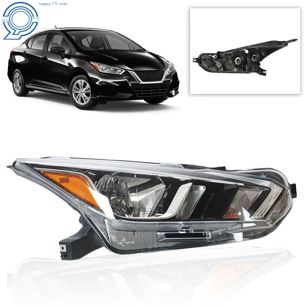 Chrome Headlight Assembly for Nissan Versa S SV (2020–2021)