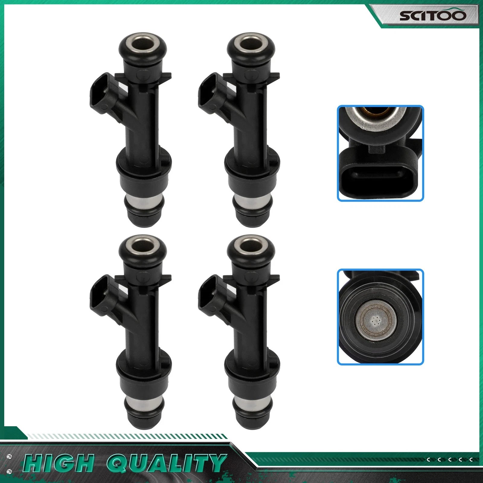 Set of 4 Fuel Injectors for Chevrolet Cavalier, Oldsmobile Alero, Pontiac Grand Am (2.4L)