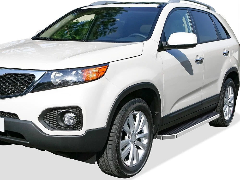6" Polished iBoard Side Step Nerf Bars for Kia Sorento (2011-2013)