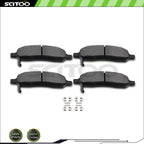 Set of 4 Rear Brake Ceramic Pads for Buick Lucerne (2006–2011)