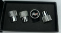 Valve Stem Caps W C6 Corvette Emblem Premium Chrome Knurled for Corvette (2005–2013)