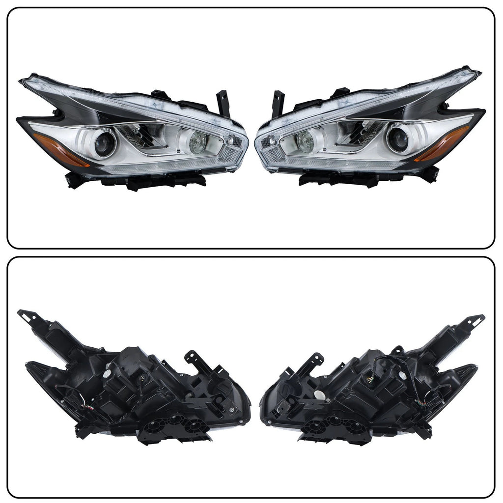 Pair of LED Projector Headlights for Nissan Murano (2015–2018)