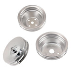 Chrome 2 Groove Long Water Pump & Crank Kit for Small Block Chevy (283-350)