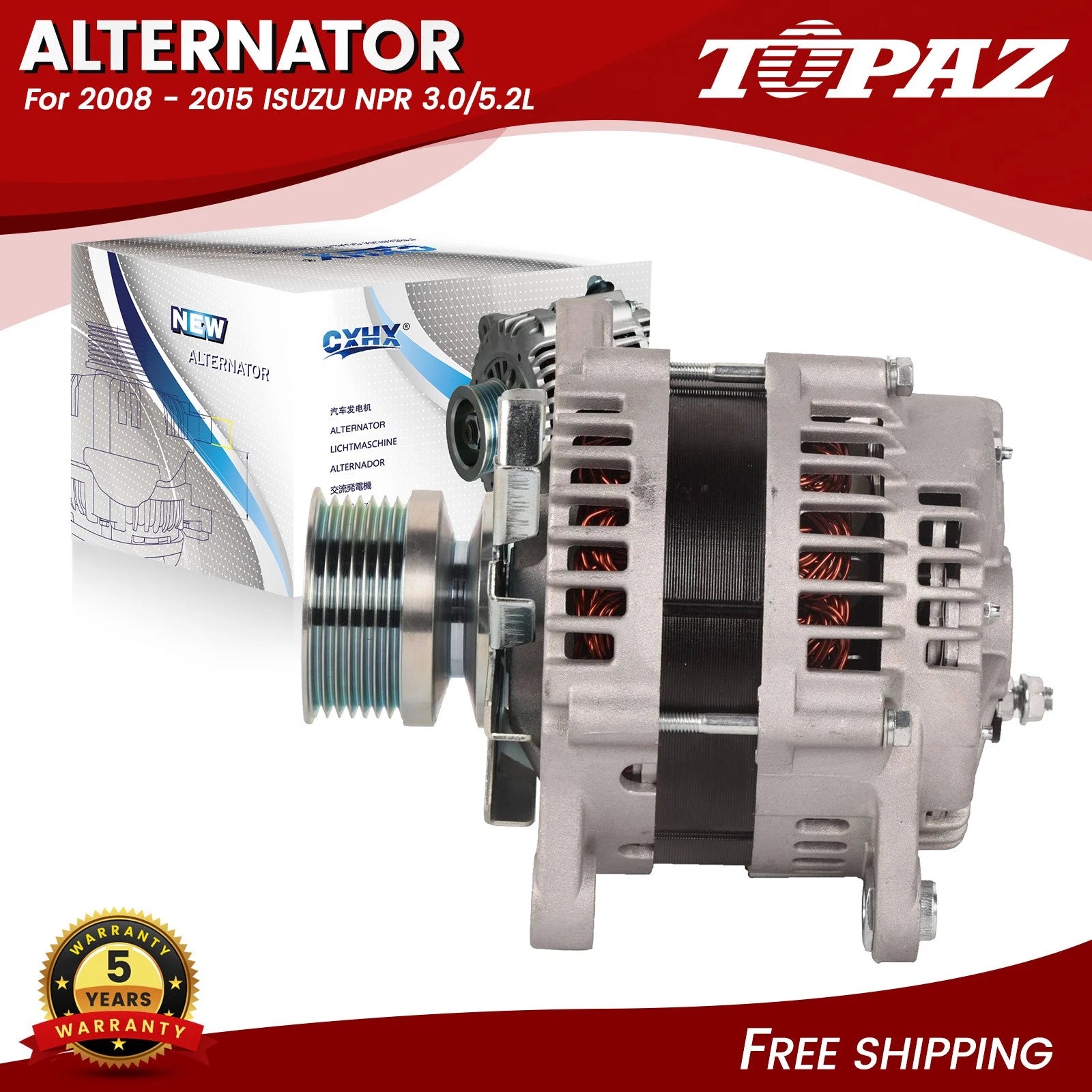 Alternator for Isuzu NPR 3.0/5.2L (2008–2015)