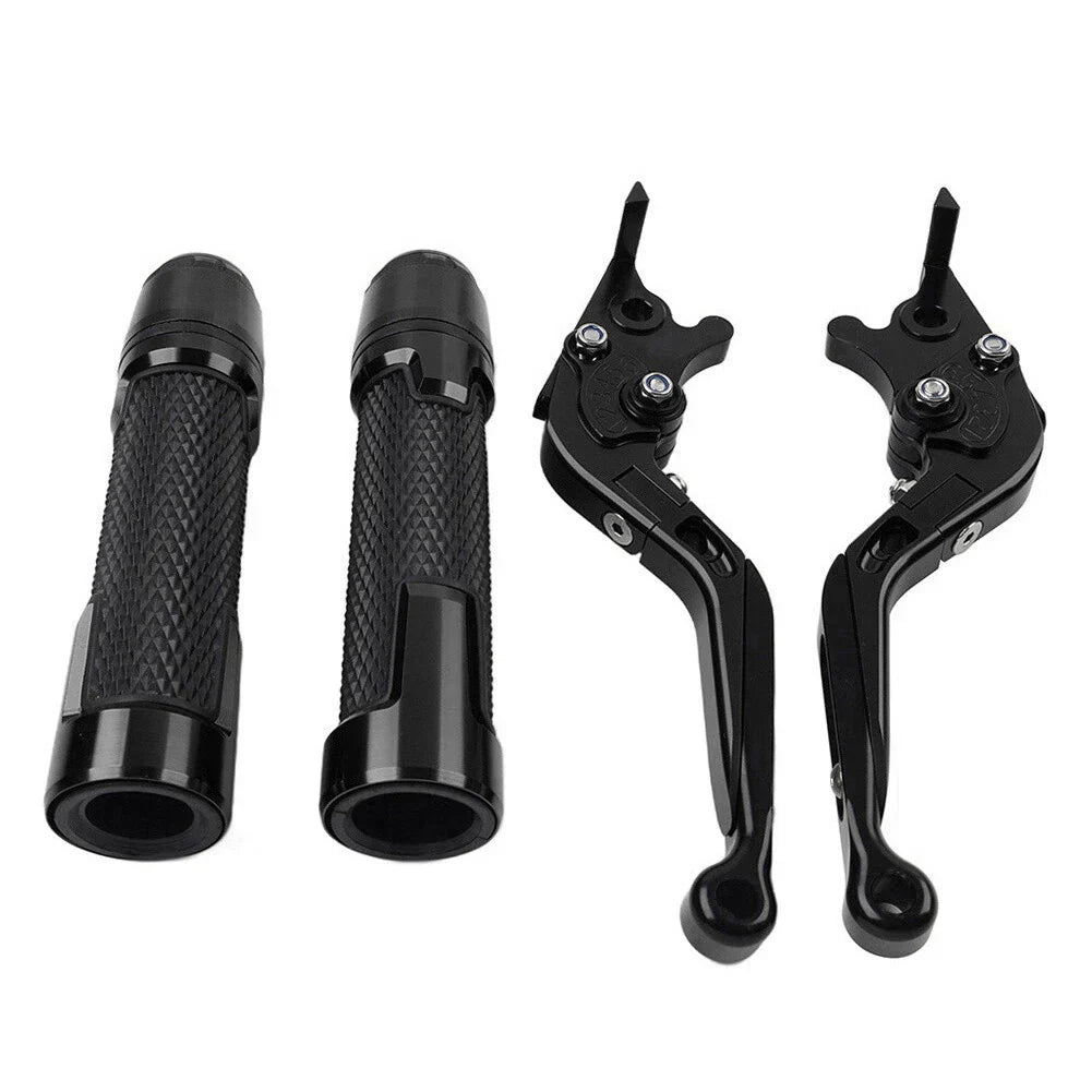 Black Extendable Brake Clutch Levers & Grips for Kawasaki Z1000 (2010-2023)