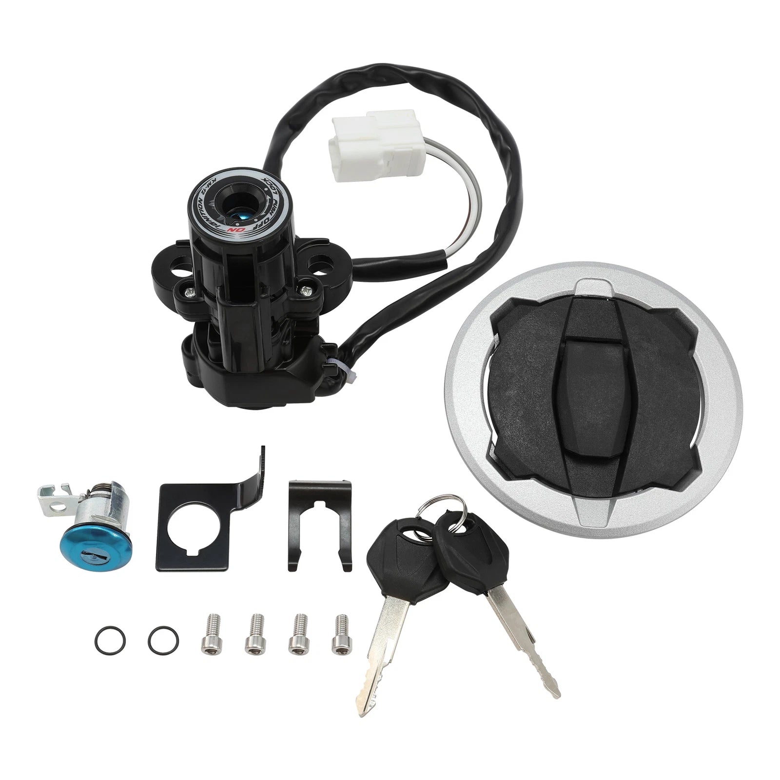 Ignition Switch & Fuel Gas Cap Lock Key for Kawasaki Ninja 400 Z400 (2018–2024)