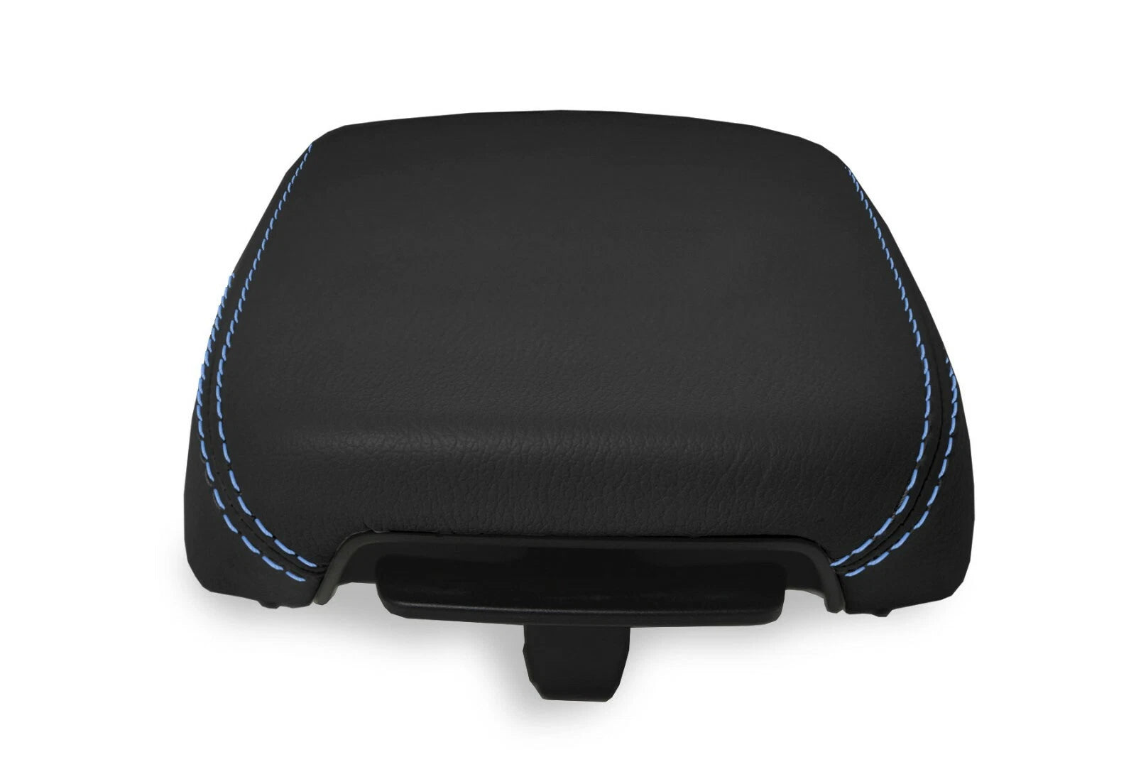 Leather Console Lid Armrest Cover for Hyundai Kona (2018–2020) Blue Stitch