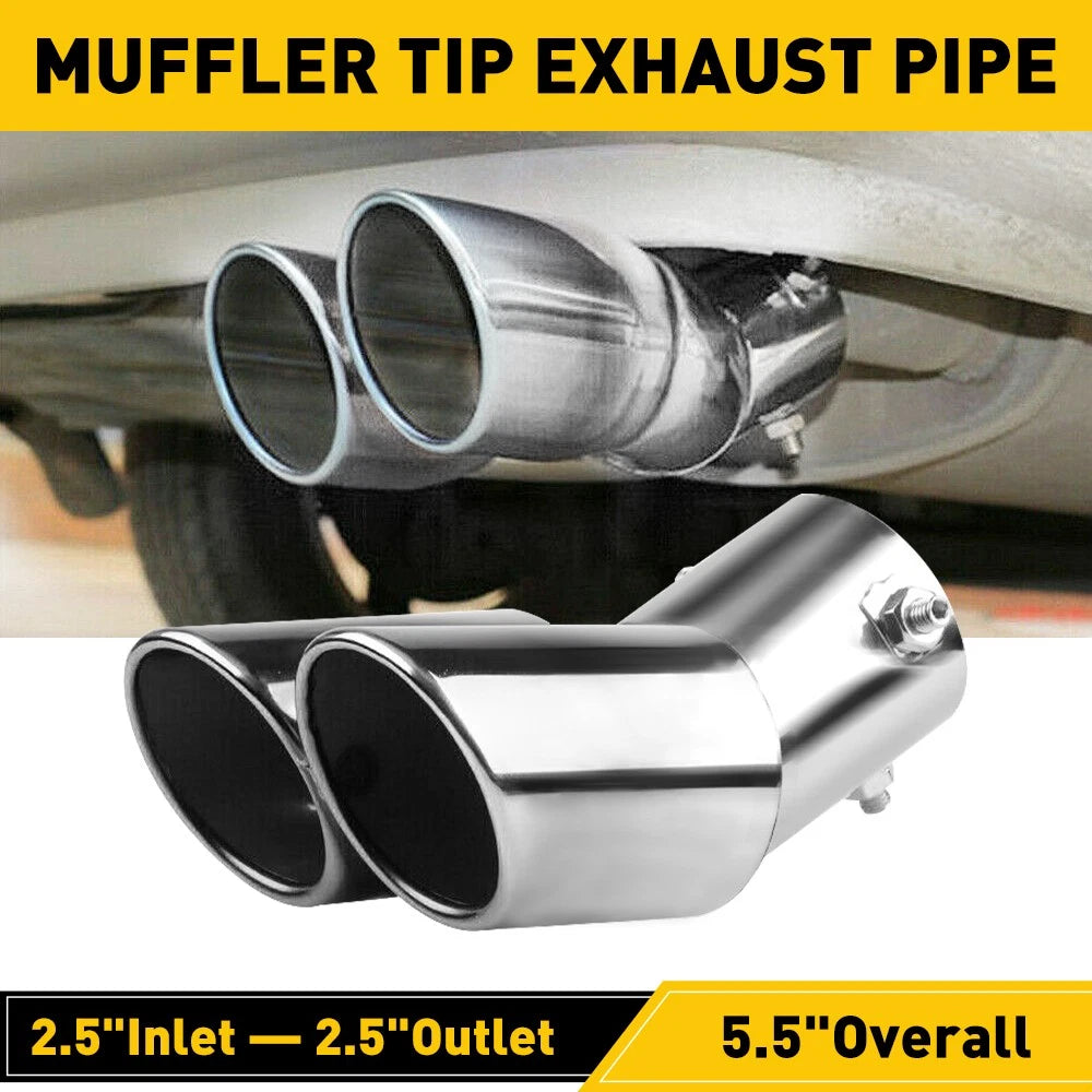 Chrome Stainless Steel Exhaust Pipe Tail Muffler Tip for Universal Cars