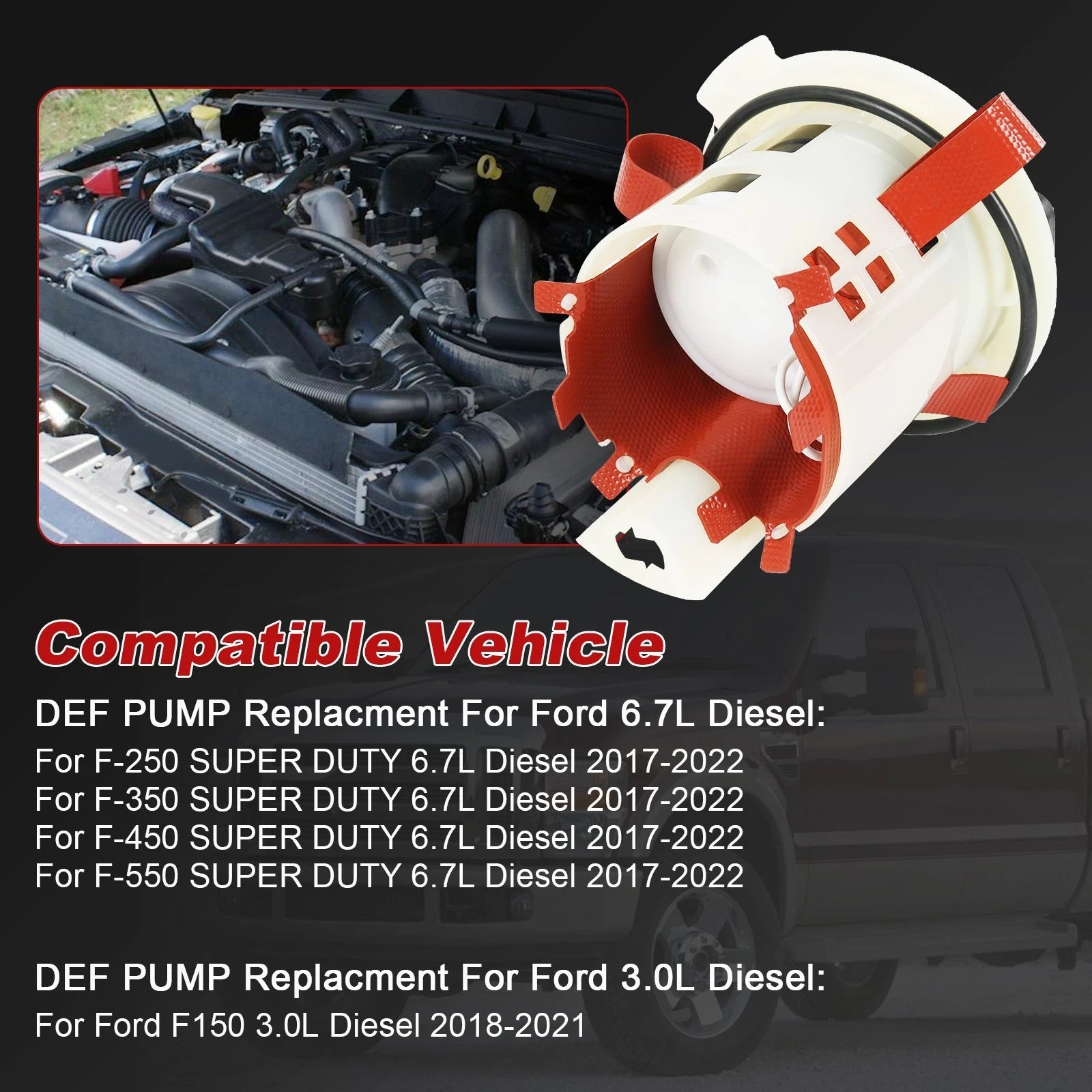 Diesel Exhaust Fluid Pump for Ford F-150/F-250/F-350 (2017–2021)