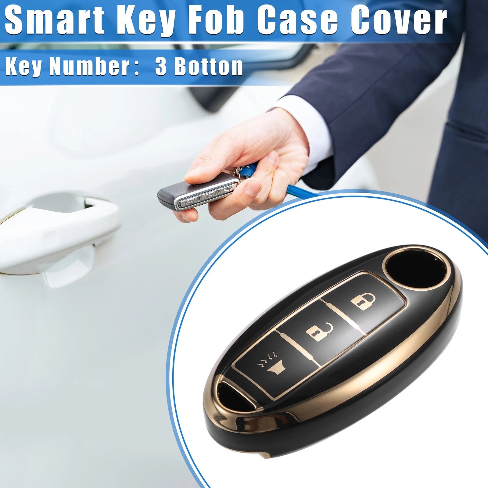 3 Button Keyless Key Fob Shell Cover Case for Nissan Altima Armada (2013–2020)