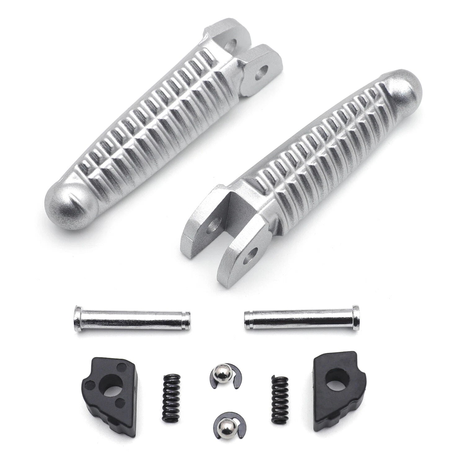 Silver Rear Passenger Footpeg Footrest for Ducati 848 (2008), 1098/S (2007-2008), 1098 (2010-2011)