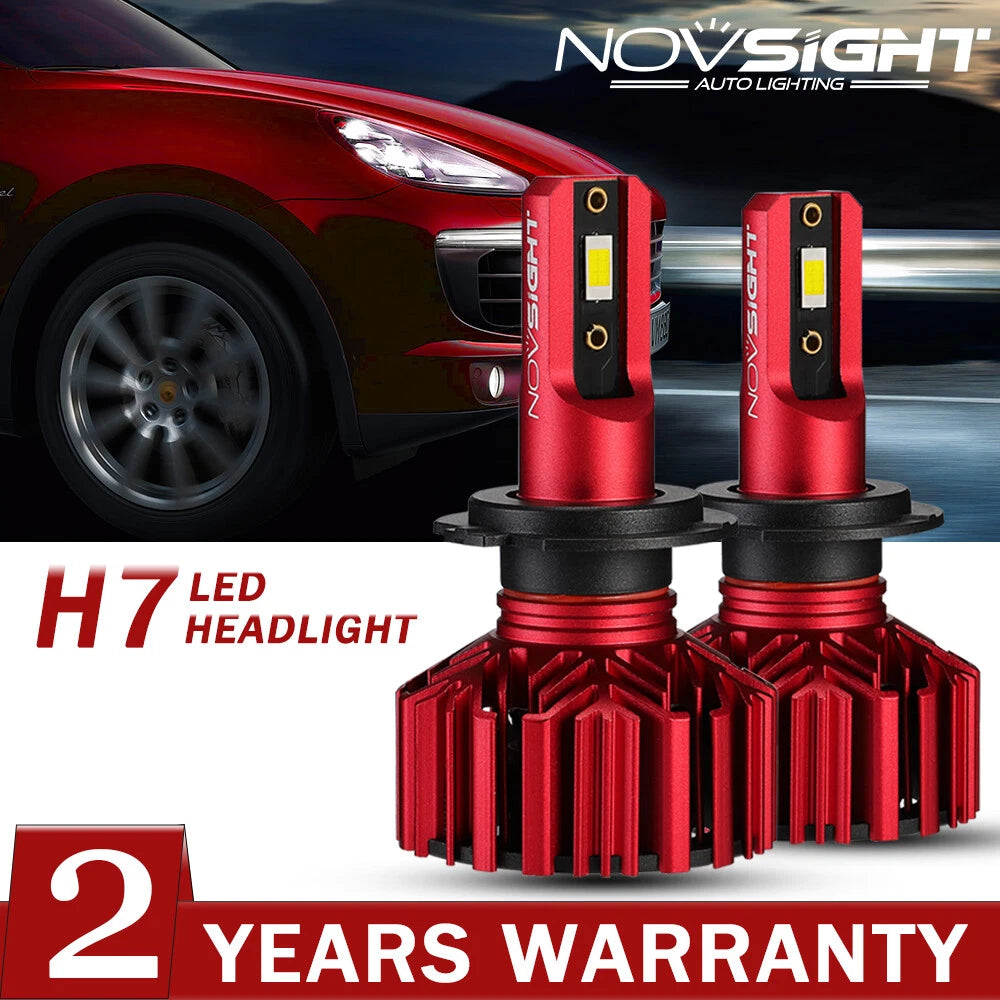 H7 LED Headlight Bulbs for NOVSIGHT (6500K, 12000LM, 60W, 9V-32V)