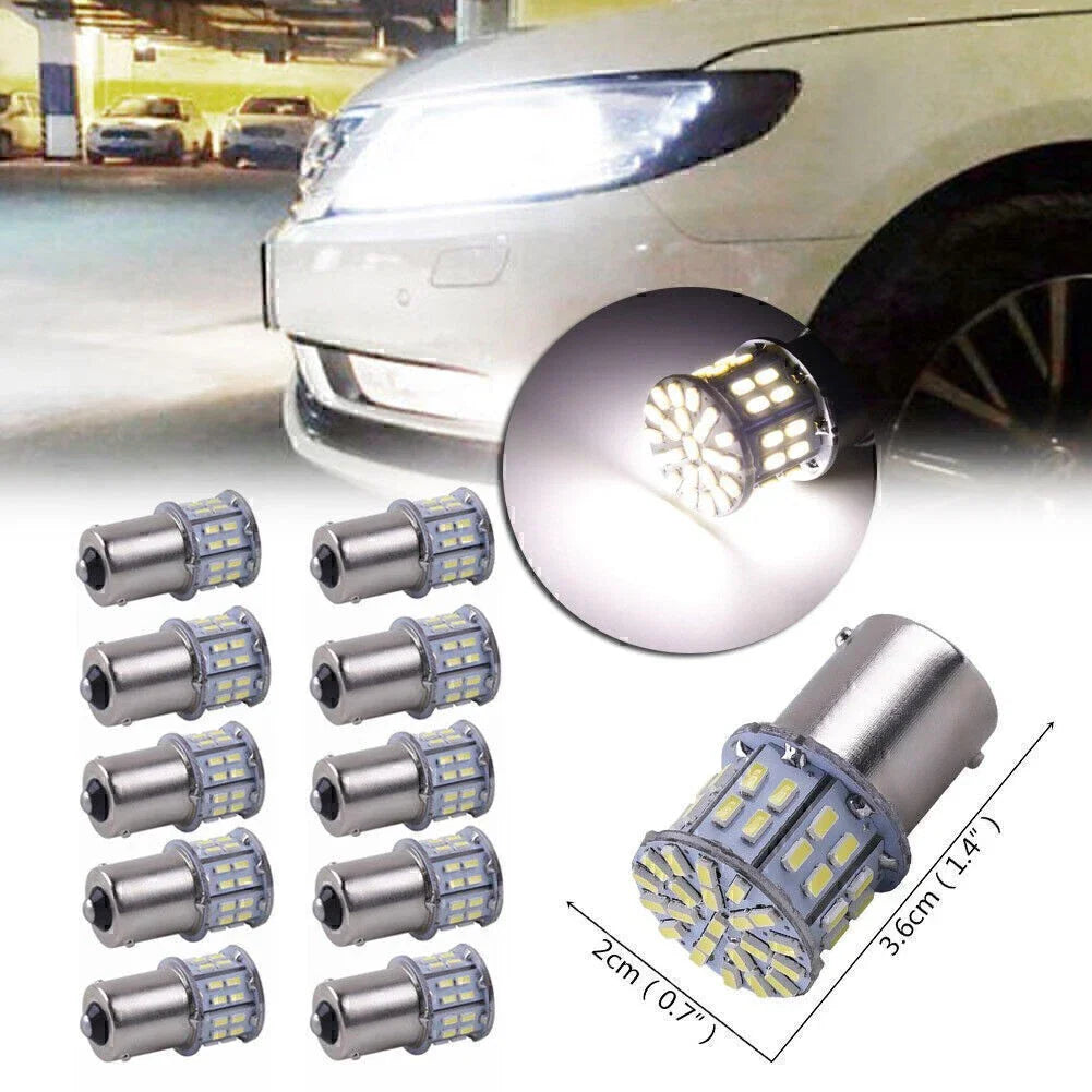 10 x 50SMD LED Tail Turn Signal Light Bulbs for BA15S 1156