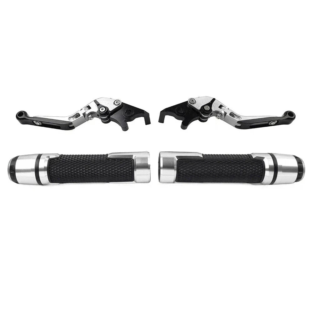 Silver Extendable Brake Clutch Levers Grip Set for Speed Twin (2019-2023)