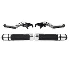 Silver Extendable Brake Clutch Levers Grip Set for Speed Twin (2019-2023)