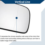 Heated Right Side Mirror Glass for Volkswagen Polo (1994–2000)