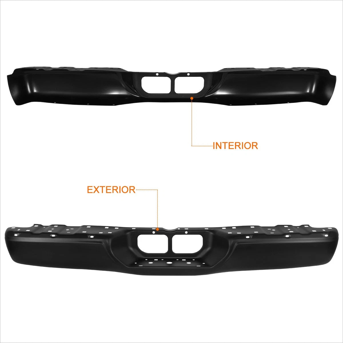 Rear Bumper Face Bar for Toyota Tundra (2000–2006) Black Replacement