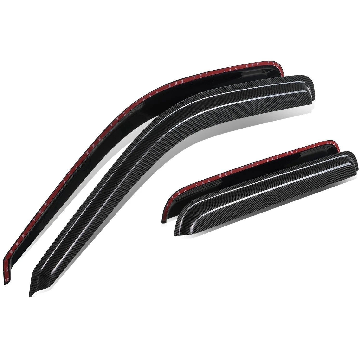 Set of 4 Window Visors for Ford Excursion (2000–2005) - Glossy Black 3M Adhesive
