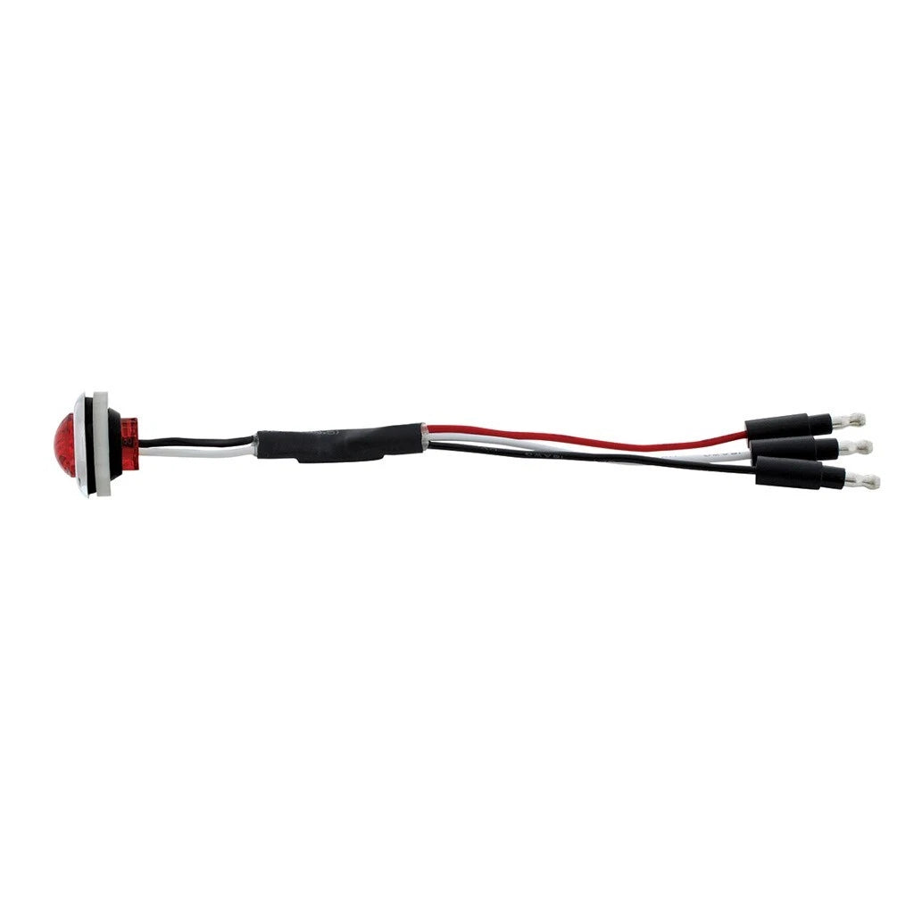 3 LED Utility Marker Light Mini for Trailer Truck Semi (3/4 Inch Red)