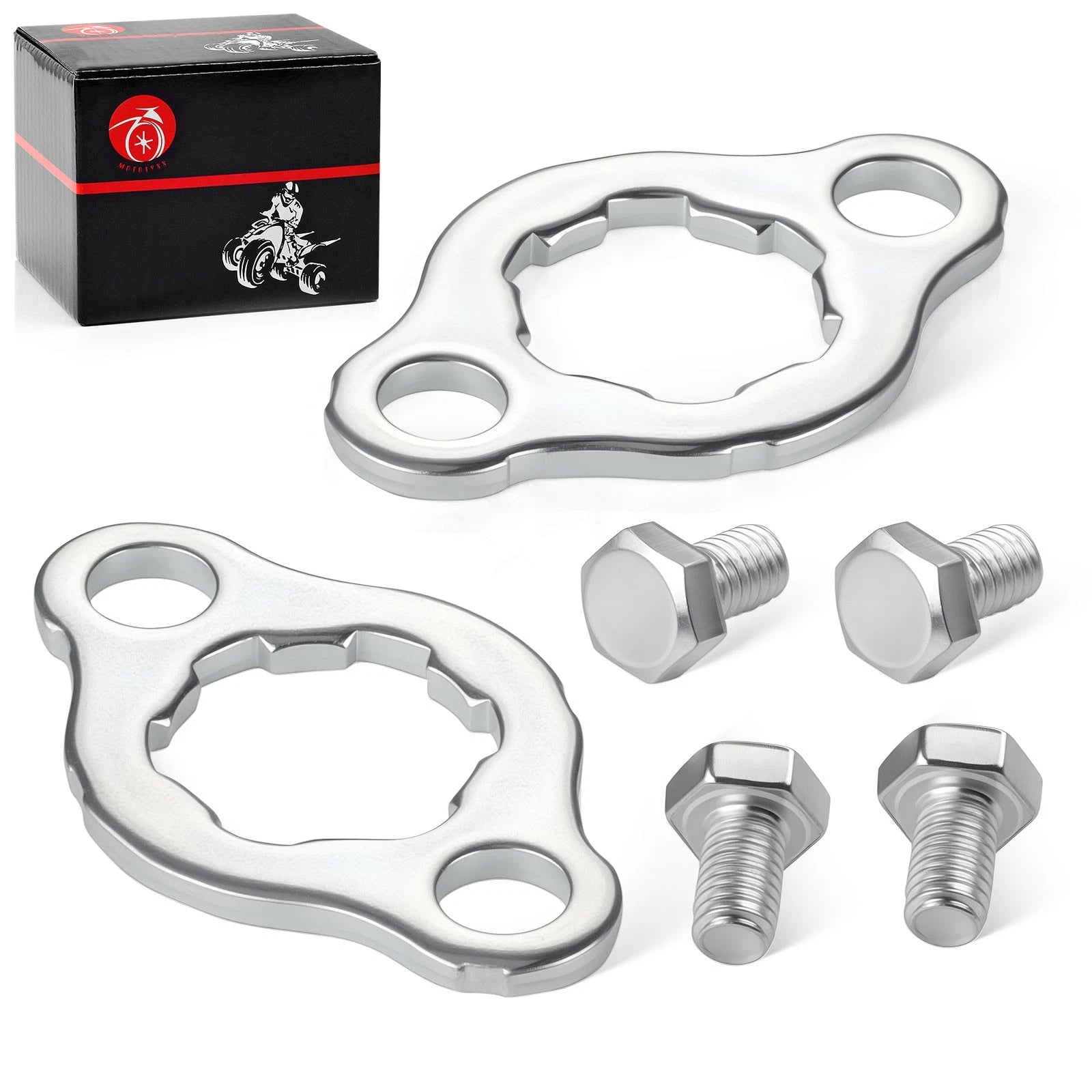 Set of 2 Engine Front Sprocket Retainer Plates for Honda CRF100F (2004–2013)