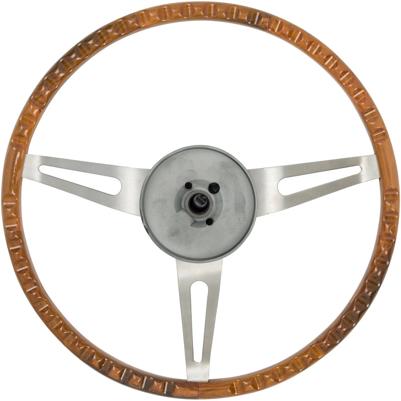 Comfort Grip Steering Wheel for 1969–1972 Chevrolet with Teak Wood 15"
