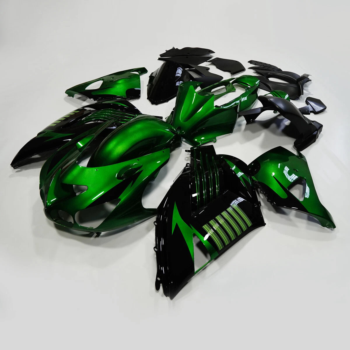 Metallic Green Fairing Kit for Kawasaki Ninja ZX14 ZX14R (2006–2011) ABS