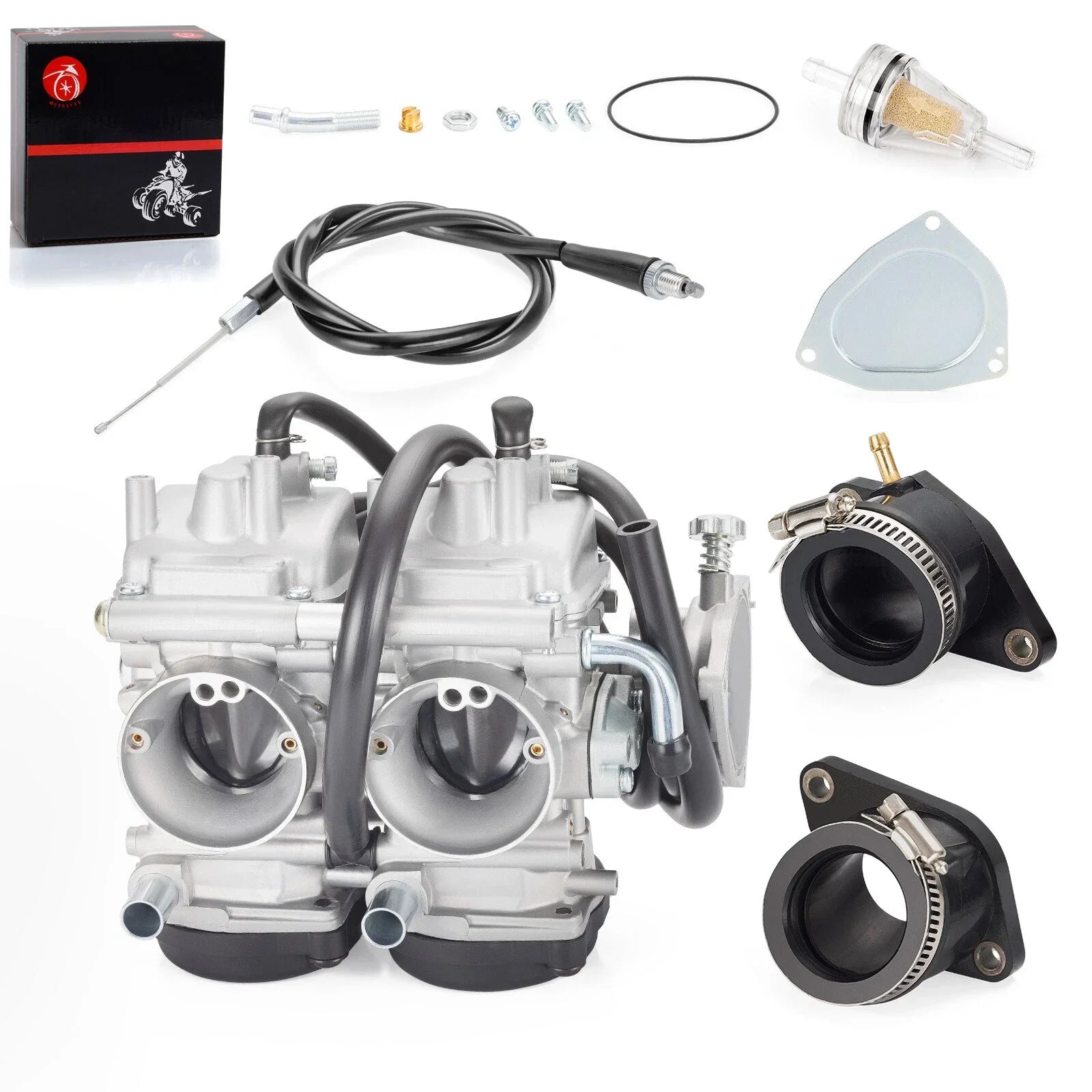 Carburetor & Intake Boot & Throttle Cable for Yamaha Raptor 660R (2001–2005)