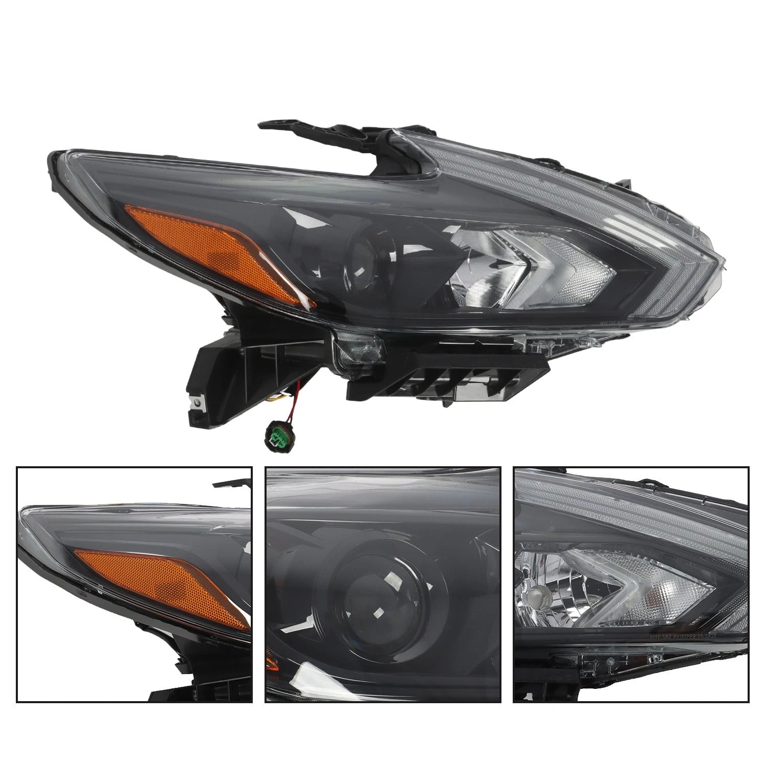 Headlight Assembly Set of 2 for Nissan Altima (2016–2018) Halogen
