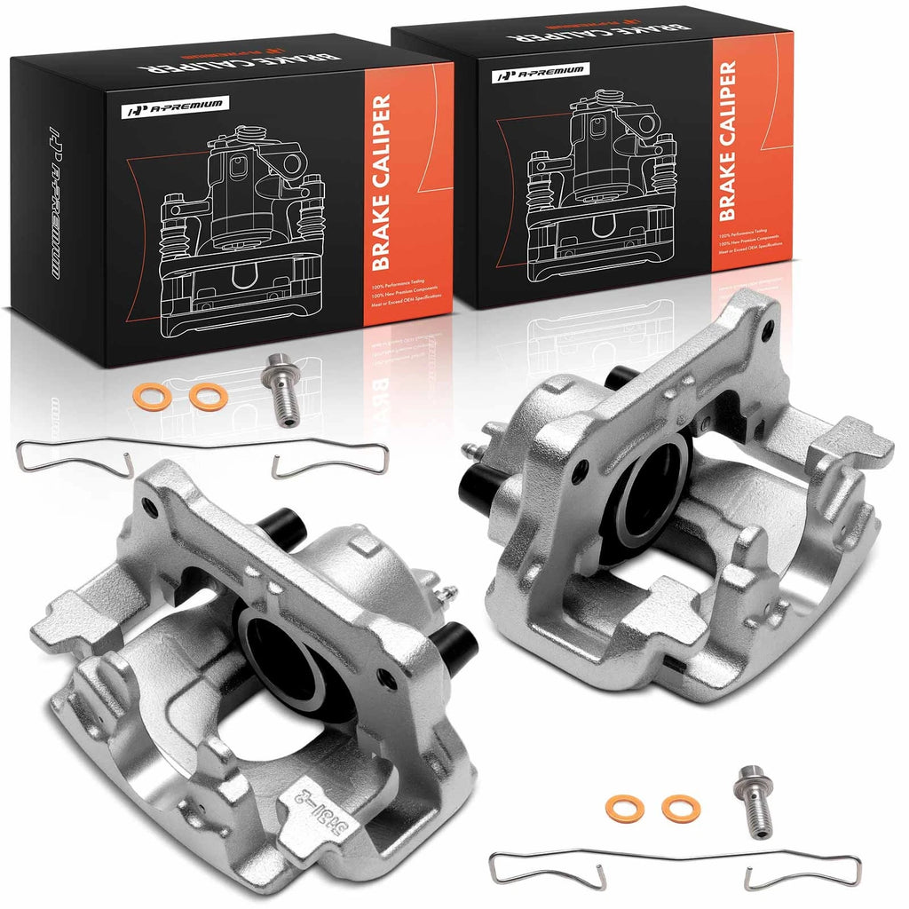 Pair Front Brake Calipers with Bracket for Ford Escape (2020–2021)