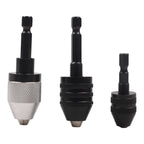 3pc Quick Change Drill Chuck Adapter for Angle Grinder (6-35mm)