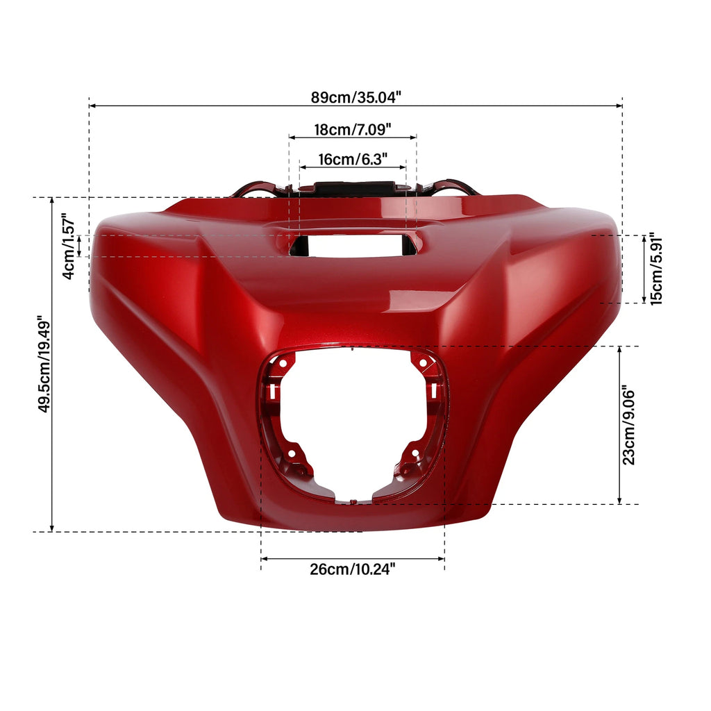 Front Inner & Outer Fairings for Indian Chieftain Dark Horse (2019–2025) Ruby Metallic