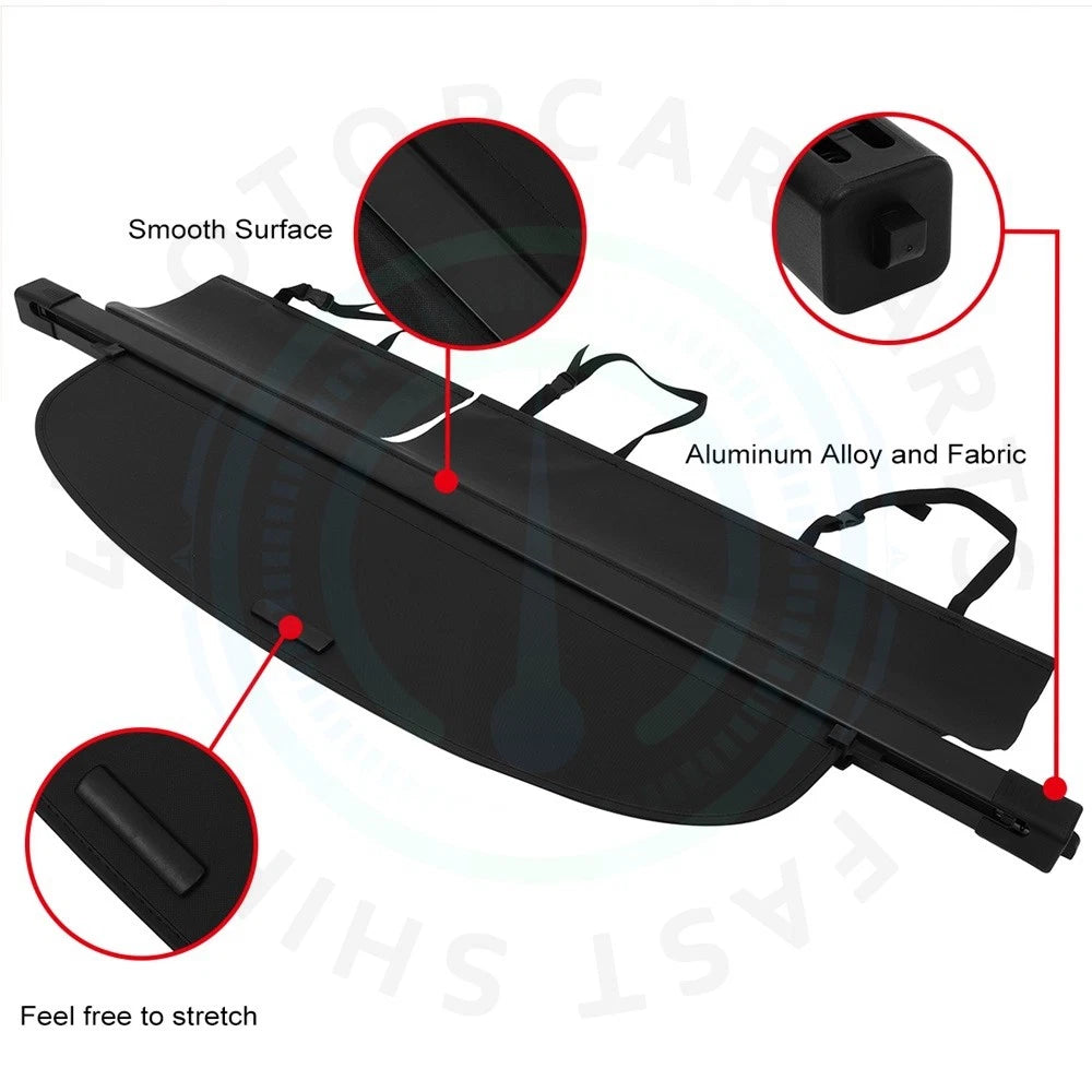 Retractable Rear Trunk Cargo Cover for Jeep Cherokee (2014–2018)